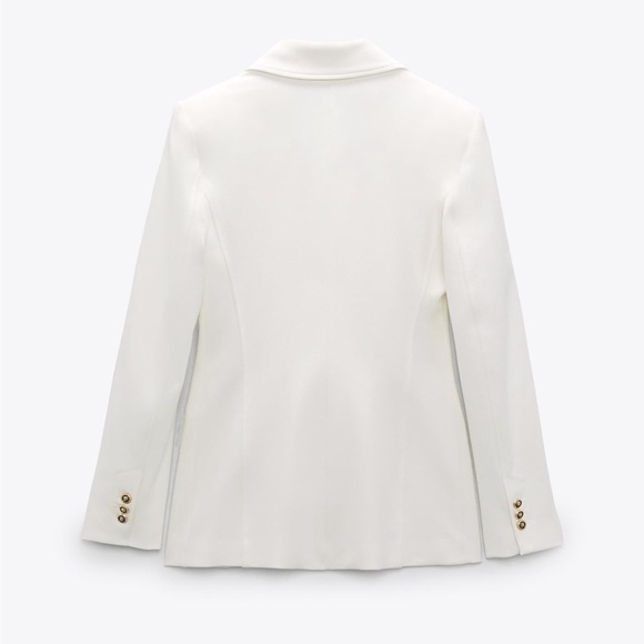 ZARA White Tailored Blazer Size Medium - Picture 2 of 6